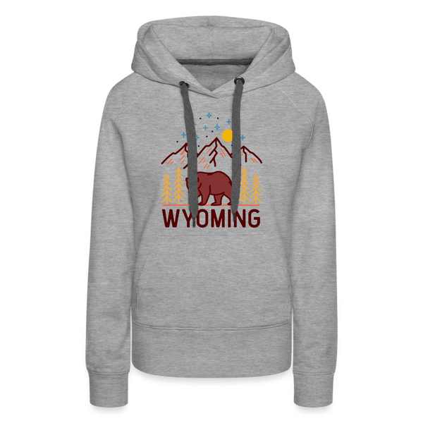 Premium Women's Wyoming Hoodie - heather grey