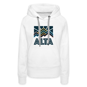 Premium Women's Alta, Utah Hoodie - Women's Alta Hoodie - white