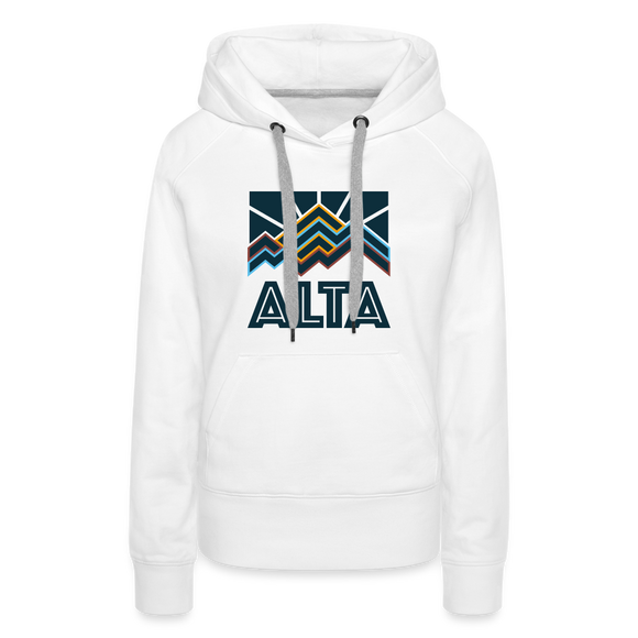 Premium Women's Alta, Utah Hoodie - Women's Alta Hoodie - white