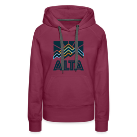 Premium Women's Alta, Utah Hoodie - Women's Alta Hoodie - burgundy