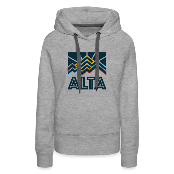 Premium Women's Alta, Utah Hoodie - Women's Alta Hoodie - heather grey