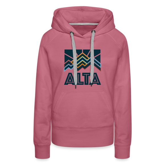 Premium Women's Alta, Utah Hoodie - Women's Alta Hoodie - mauve