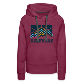 Premium Women's Asheville, North Carolina Hoodie - Women's Asheville Hoodie - burgundy