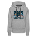 Premium Women's Asheville, North Carolina Hoodie - Women's Asheville Hoodie - heather grey
