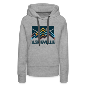 Premium Women's Asheville, North Carolina Hoodie - Women's Asheville Hoodie - heather grey