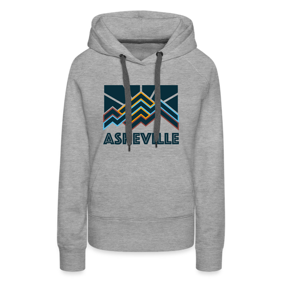 Premium Women's Asheville, North Carolina Hoodie - Women's Asheville Hoodie - heather grey