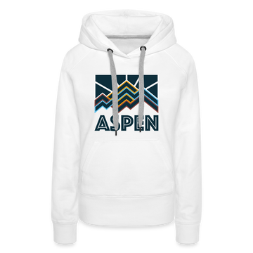 Premium Women's Aspen, Colorado Hoodie - Women's Aspen Hoodie - white