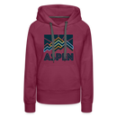 Premium Women's Aspen, Colorado Hoodie - Women's Aspen Hoodie - burgundy