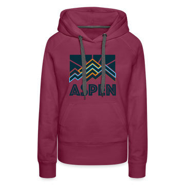 Premium Women's Aspen, Colorado Hoodie - Women's Aspen Hoodie - burgundy