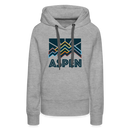 Premium Women's Aspen, Colorado Hoodie - Women's Aspen Hoodie - heather grey