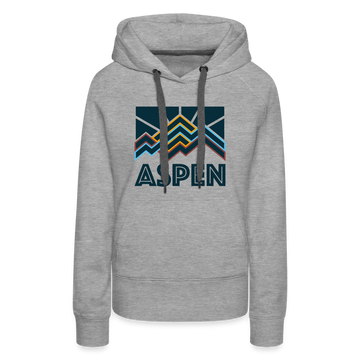 Premium Women's Aspen, Colorado Hoodie - Women's Aspen Hoodie - heather grey