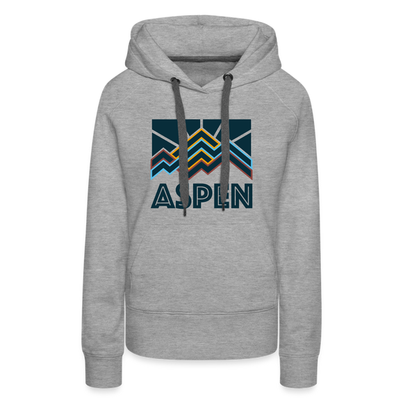 Premium Women's Aspen, Colorado Hoodie - Women's Aspen Hoodie - heather grey