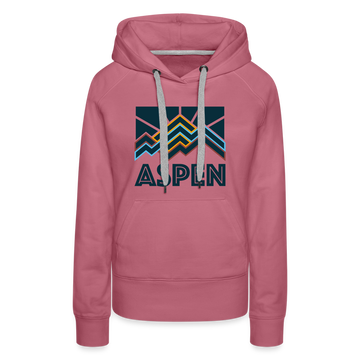 Premium Women's Aspen, Colorado Hoodie - Women's Aspen Hoodie - mauve