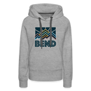 Premium Women's Bend, Oregon Hoodie - Women's Bend Hoodie - heather grey