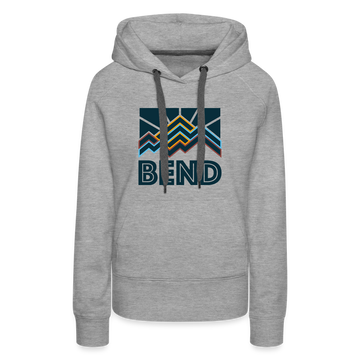 Premium Women's Bend, Oregon Hoodie - Women's Bend Hoodie - heather grey