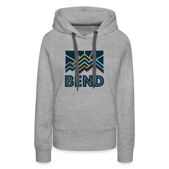 Premium Women's Bend, Oregon Hoodie - Women's Bend Hoodie - heather grey