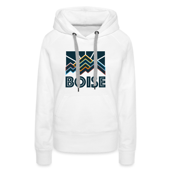 Premium Women's Boise, Idaho Hoodie - Women's Boise Hoodie - white