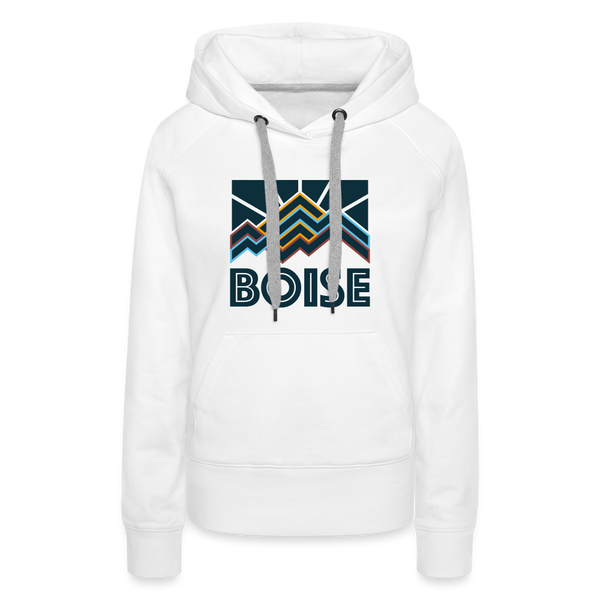 Premium Women's Boise, Idaho Hoodie - Women's Boise Hoodie - white