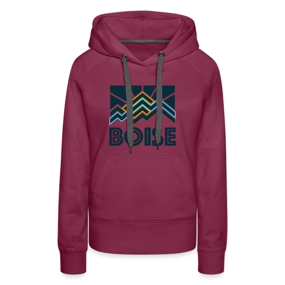 Premium Women's Boise, Idaho Hoodie - Women's Boise Hoodie - burgundy