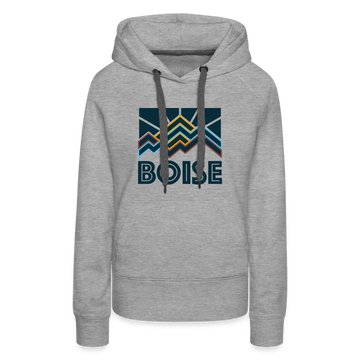 Premium Women's Boise, Idaho Hoodie - Women's Boise Hoodie - heather grey
