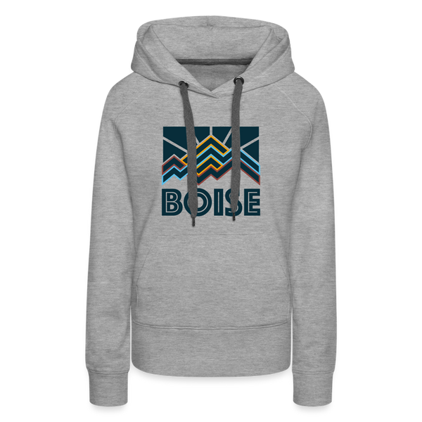 Premium Women's Boise, Idaho Hoodie - Women's Boise Hoodie - heather grey