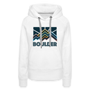 Premium Women's Boulder, Colorado Hoodie - Women's Boulder Hoodie - white