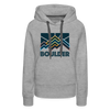 Premium Women's Boulder, Colorado Hoodie - Women's Boulder Hoodie - heather grey