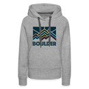 Premium Women's Boulder, Colorado Hoodie - Women's Boulder Hoodie - heather grey