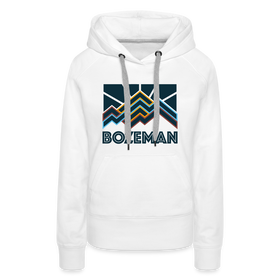 Premium Women's Bozeman, Montana Hoodie - Women's Bozeman Hoodie - white
