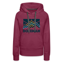 Premium Women's Bozeman, Montana Hoodie - Women's Bozeman Hoodie - burgundy