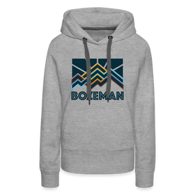 Premium Women's Bozeman, Montana Hoodie - Women's Bozeman Hoodie - heather grey