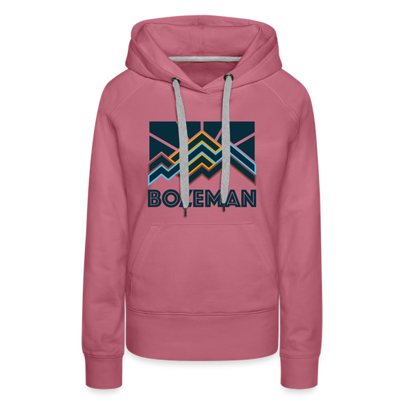 Premium Women's Bozeman, Montana Hoodie - Women's Bozeman Hoodie - mauve
