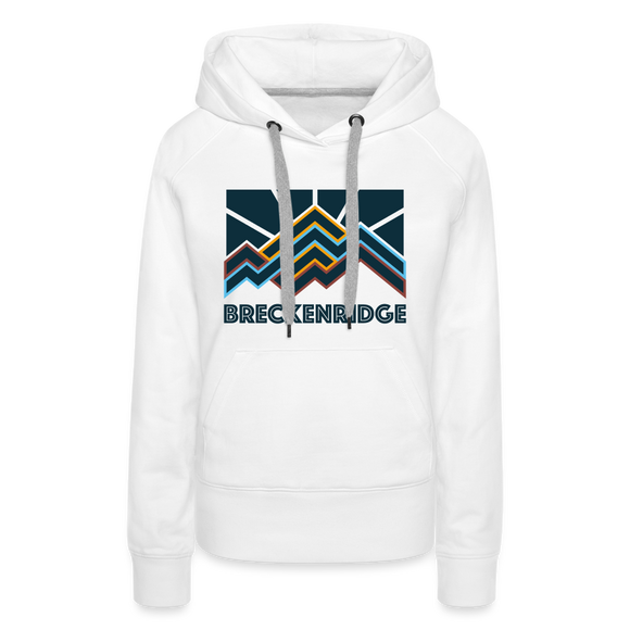 Premium Women's Breckenridge, Colorado Hoodie - Women's Breckenridge  Hoodie - white