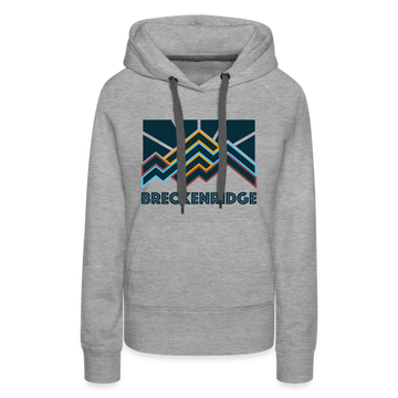 Premium Women's Breckenridge, Colorado Hoodie - Women's Breckenridge  Hoodie - heather grey