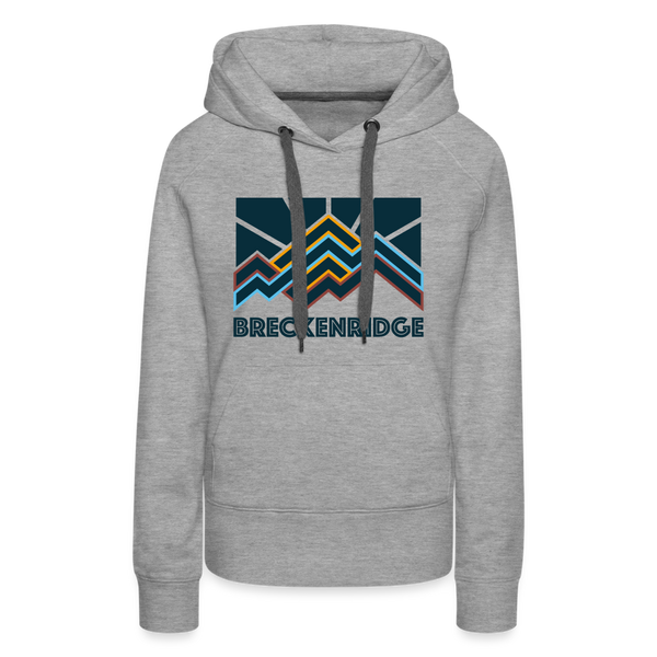 Premium Women's Breckenridge, Colorado Hoodie - Women's Breckenridge  Hoodie - heather grey