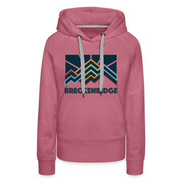 Premium Women's Breckenridge, Colorado Hoodie - Women's Breckenridge  Hoodie - mauve