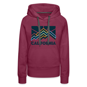 Premium Women's California Hoodie - burgundy