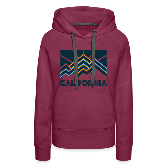Premium Women's California Hoodie - burgundy
