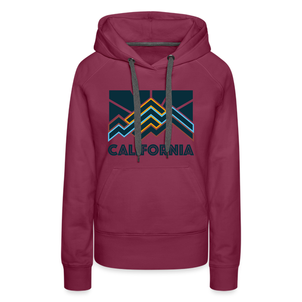 Premium Women's California Hoodie - burgundy