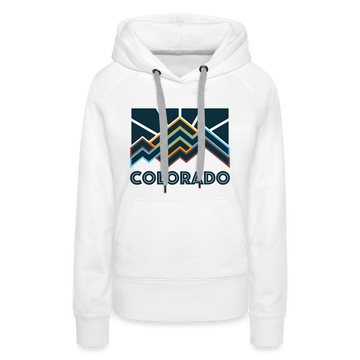 Premium Women's Colorado Hoodie - white