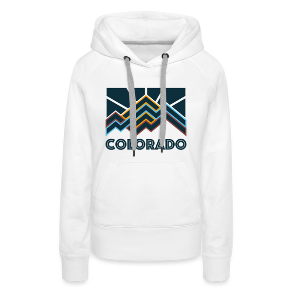 Premium Women's Colorado Hoodie - white