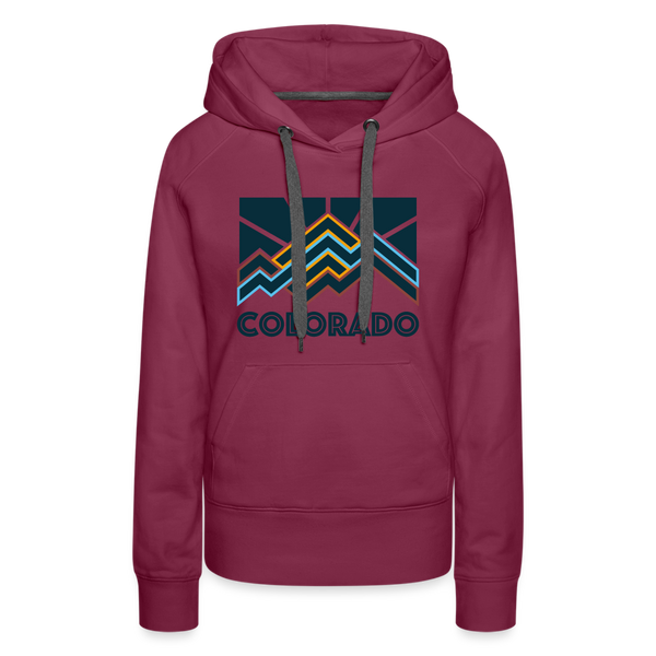 Premium Women's Colorado Hoodie - burgundy