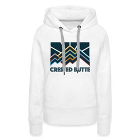 Premium Women's Crested Butte, Colorado Hoodie - Women's Crested Butte Hoodie - white
