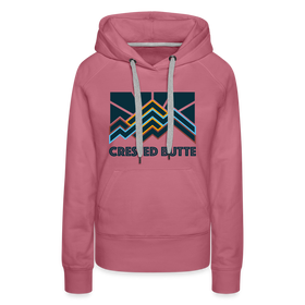 Premium Women's Crested Butte, Colorado Hoodie - Women's Crested Butte Hoodie - mauve