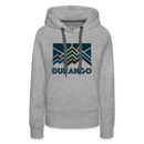Premium Women's Durango, Colorado Hoodie - Women's Durango Hoodie - heather grey