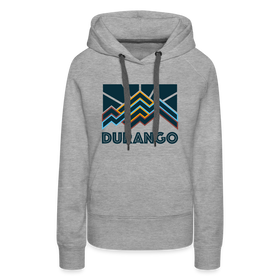 Premium Women's Durango, Colorado Hoodie - Women's Durango Hoodie - heather grey