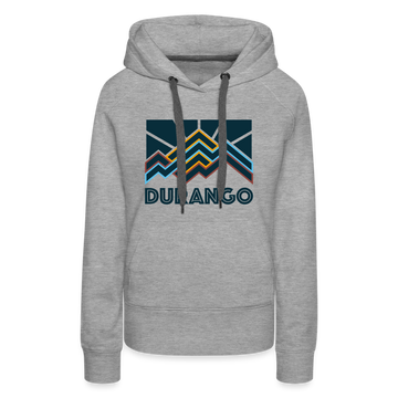 Premium Women's Durango, Colorado Hoodie - Women's Durango Hoodie - heather grey