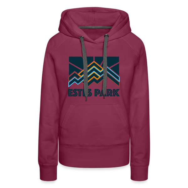 Premium Women's Estes Park, Colorado Hoodie - Women's Estes Park Hoodie - burgundy