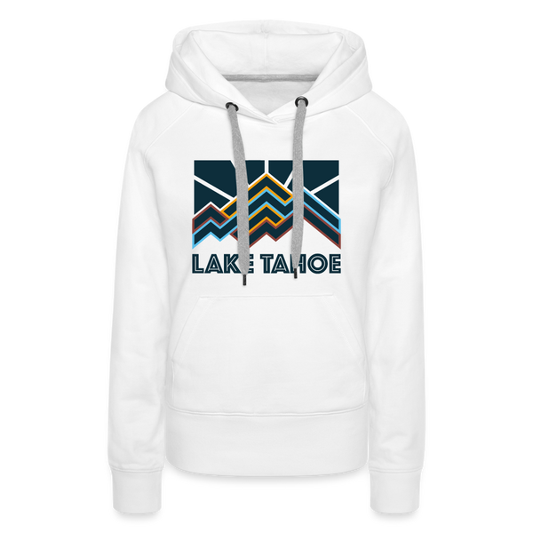 Premium Women's Lake Tahoe, California Hoodie - Women's Lake Tahoe Hoodie - white