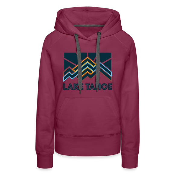 Premium Women's Lake Tahoe, California Hoodie - Women's Lake Tahoe Hoodie - burgundy